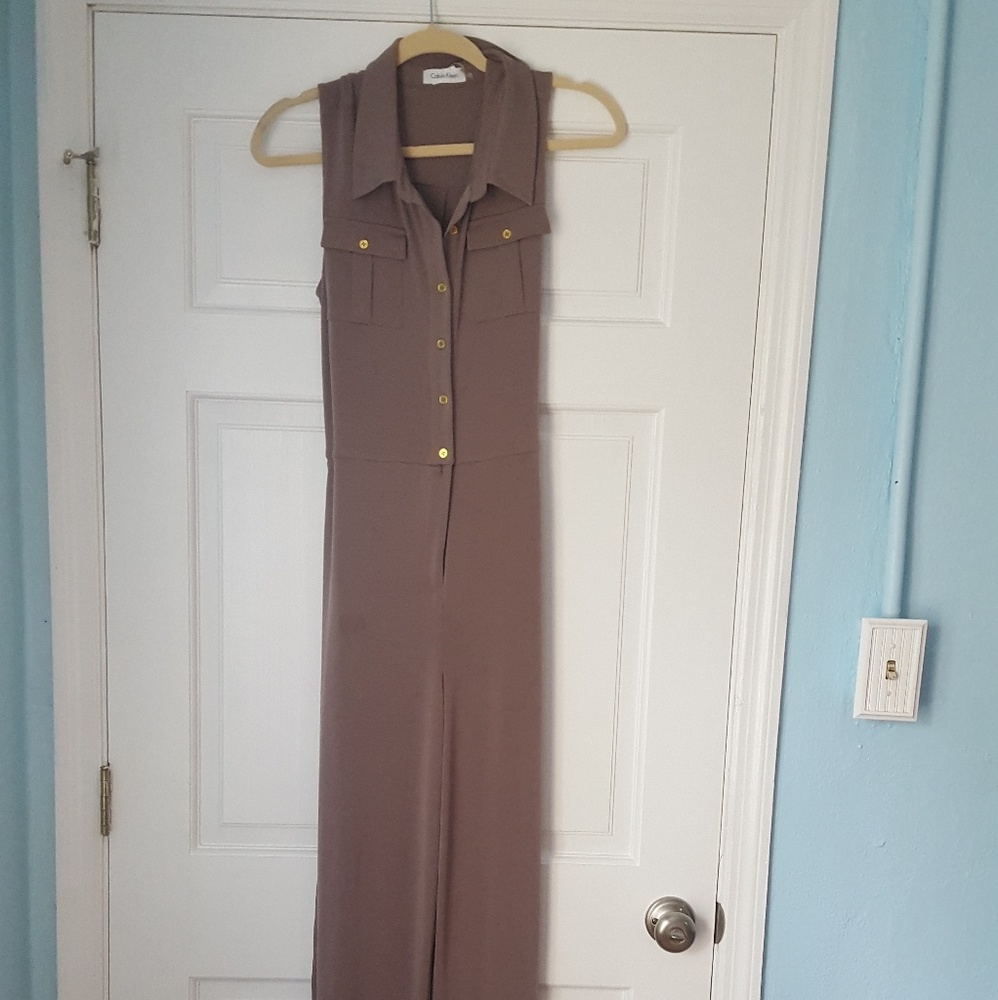 Calvin Klein Sleeveless One Piece Jumpsuit - Picture 2 of 4